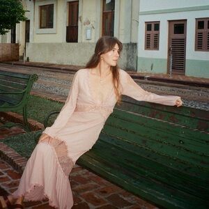 For Love And Lemons Pink Long Sleeve Dress